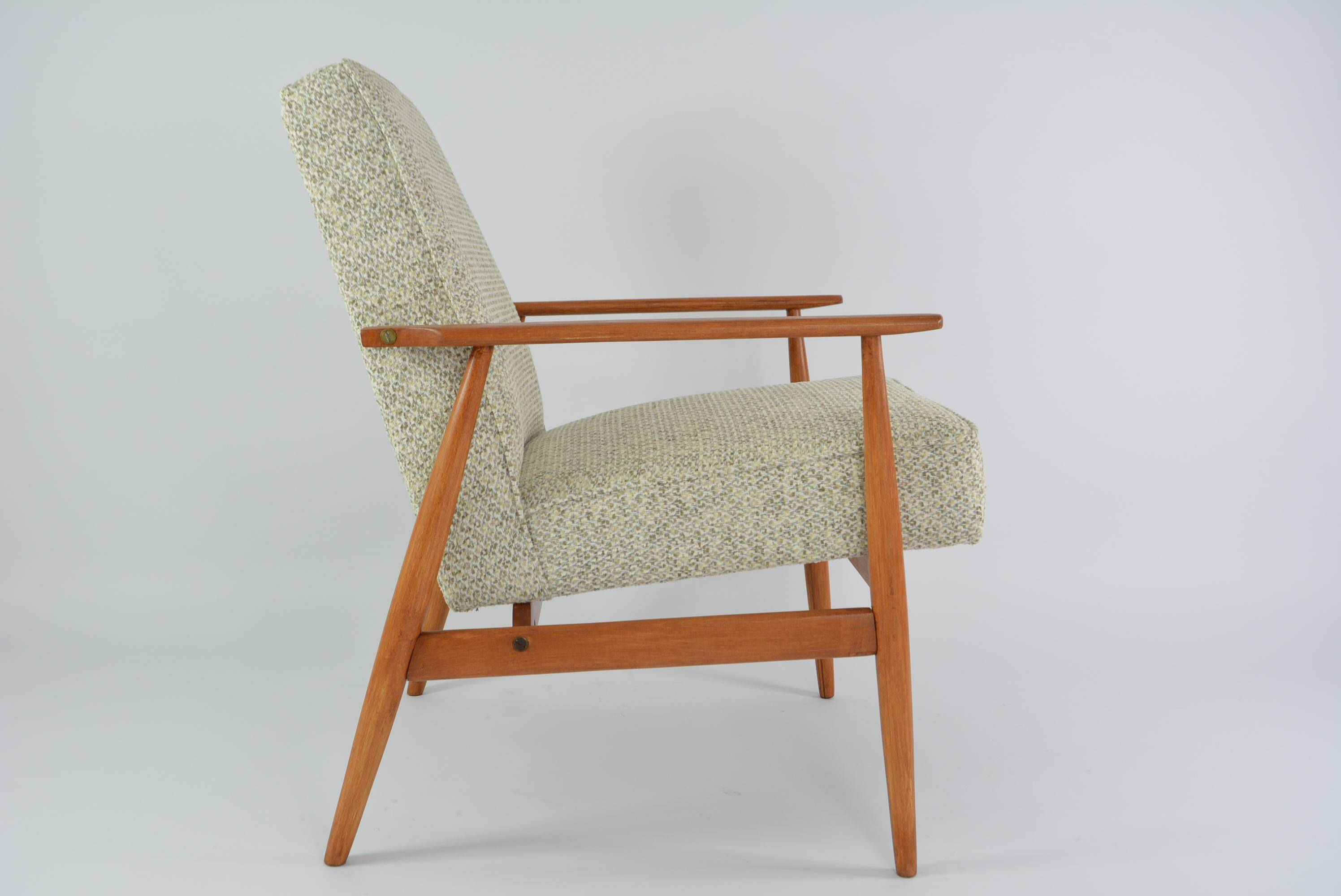 Fox armchair mottled beige green