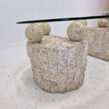 Magnussen Ponte Mactan Stone Coffee or Fossil Stone Table, 1980s