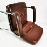 Modernist leather desk chair, germany, 1970s