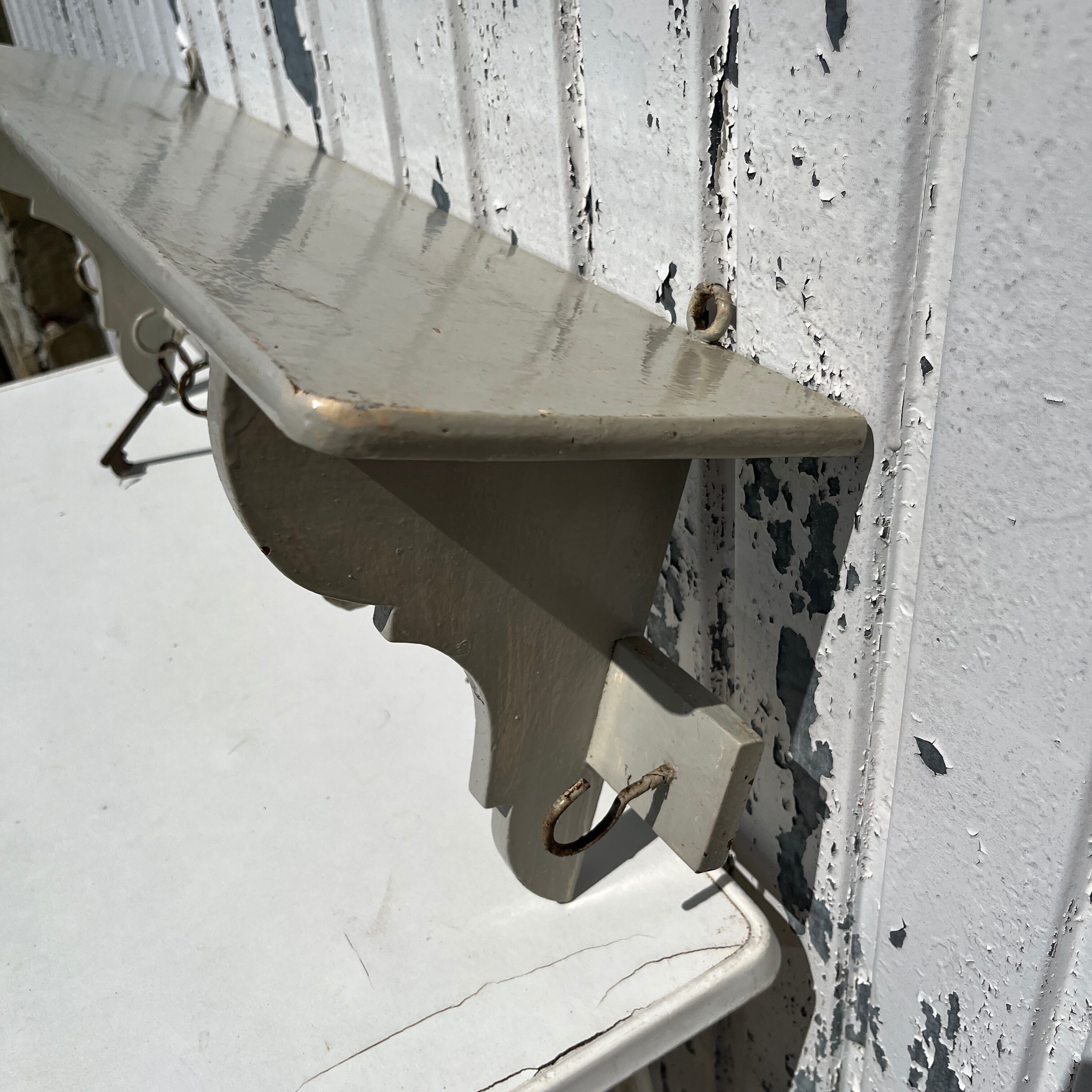 Painted wooden kitchen shelf