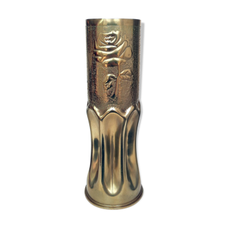 Bronze Vase - Hairy Crafts of World War 1 - Shell Casing Decorated Pink