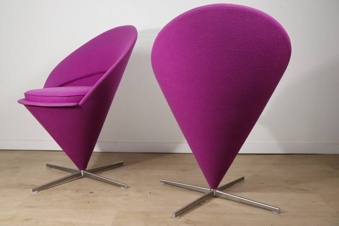 Pair of Verner Panton “Cone Chair” model chairs, Vitra edition