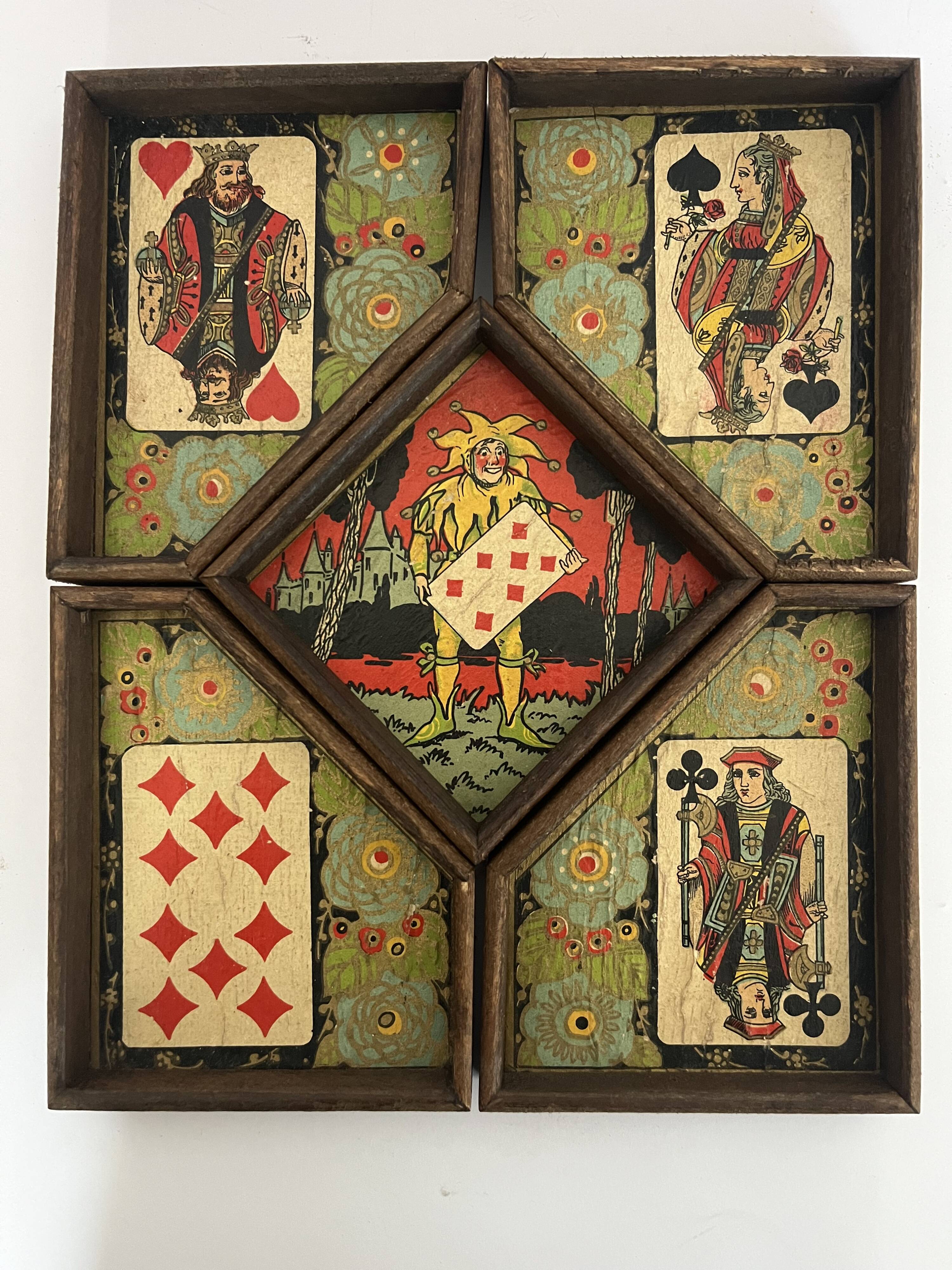 Old game of nain jaune with its bone tokens.