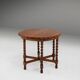 Table d'appoint en chêne massif sculptée et tournées, France, vers 1890