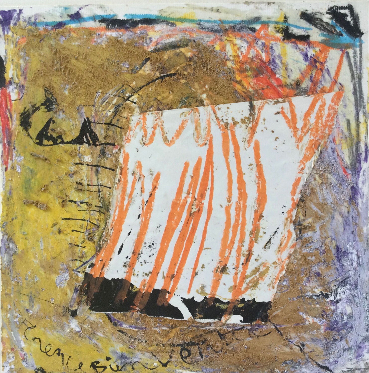 Welcome, 1989. Acrylic and collage by Florence ROQUEPLO (1955)