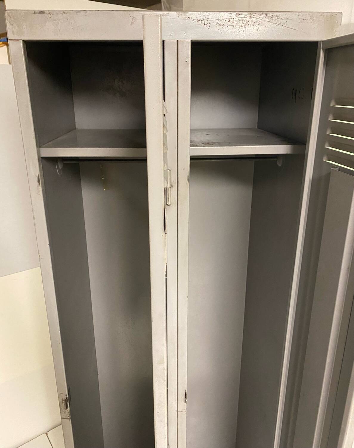 Industrial metal locker room