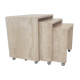 Set of 3 Italian Travertine Nesting Tables, 1980s