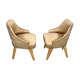 Italian Mid-Century bedroom chairs from 50s. Set of two