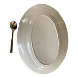 Oval dish blue flowers digoin