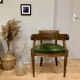Velvet seated convertible-style chair