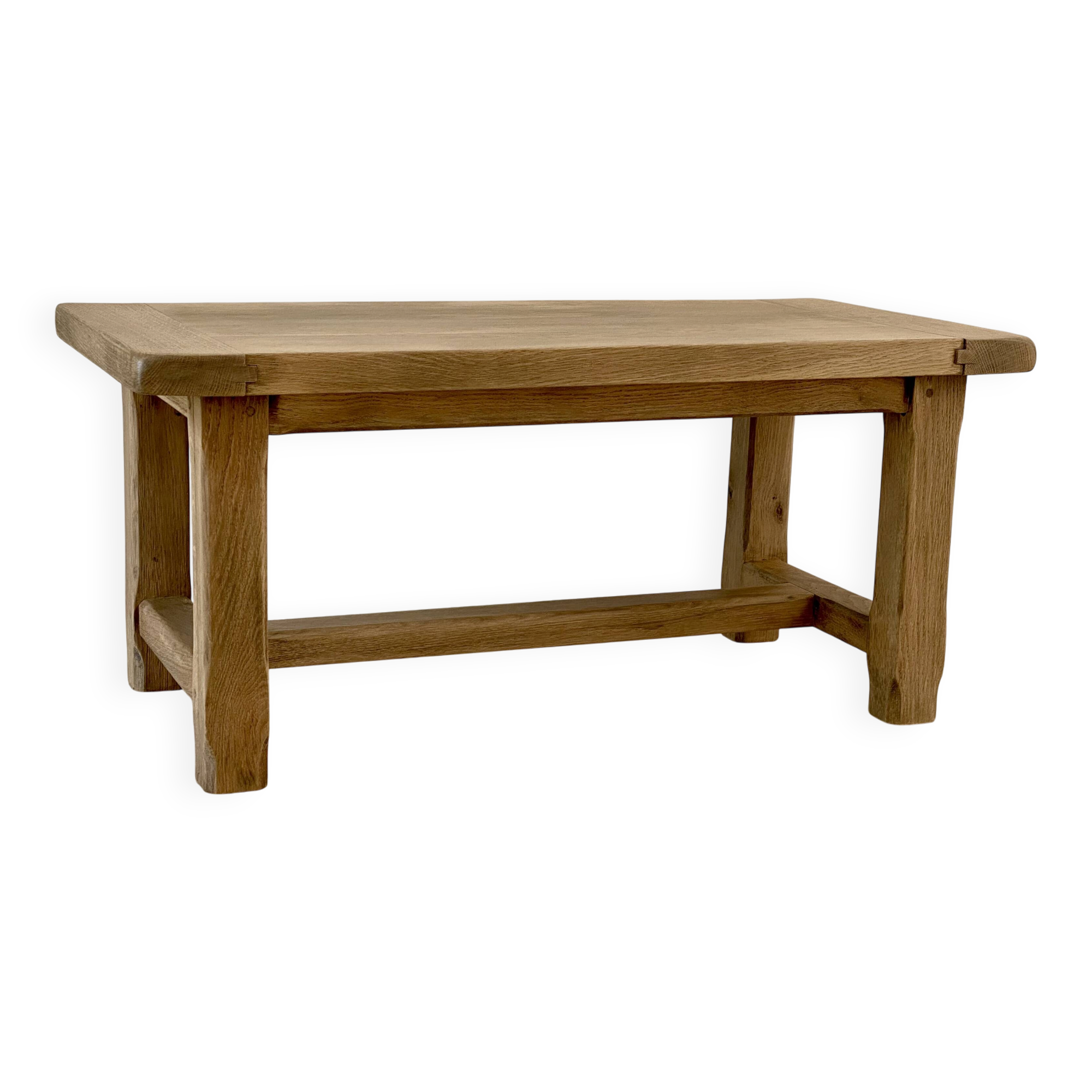 Brutalist coffee table in solid oak