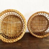Duo of wicker baskets
