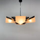 Mid-Century Plastic and Metal Chandelier by Lidokov, Czechoslovakia