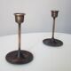 Pair of vintage Scandinavian brass candlesticks