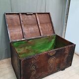 Chest covered with leather and nails