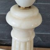Set of 2 off-white alabaster lamp bases