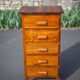 Wooden storage unit with 5 drawers, vintage wooden chest of drawers