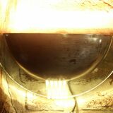 Pair of metal and plexiglass wall lights