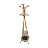 Rattan coat rack