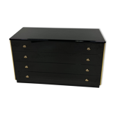 Black lacquered chest of drawers