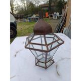 Lampe suspension métal et verre