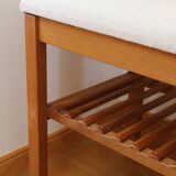 Entrance bench, Scandinavian modular telephone bench, teak, 1960