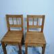 Pair of vintage wooden children's chairs