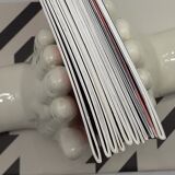 White ceramic bookends, 1980