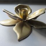 Flower  brass candlestick 1970