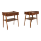 Set of 2 teak bedside tables, Carlström, Sweden, 1960.