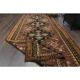 1970s Vintage Turkish Handmade Wool & Cotton Brown Runner Rug 178x475