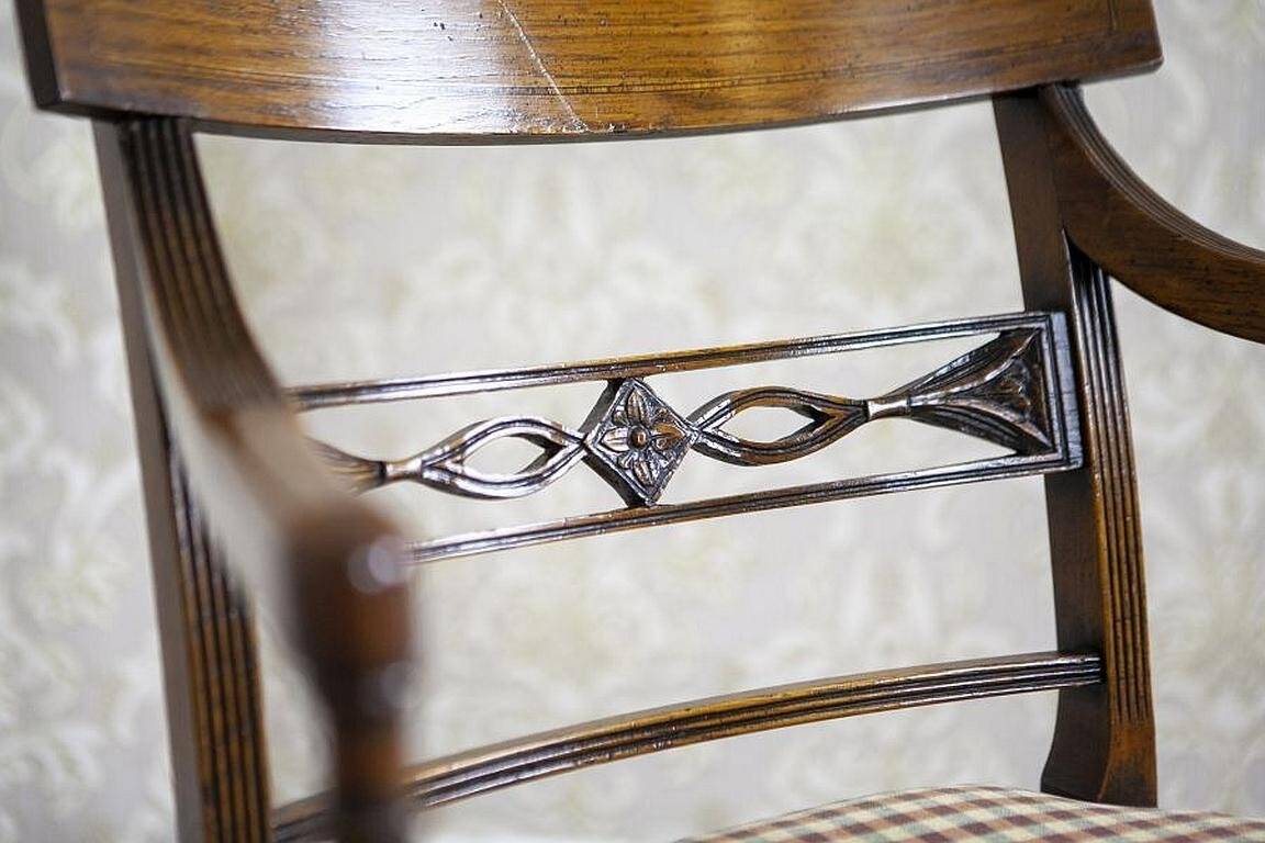 Vintage Oak Armchairs, 1940s, Set of 4