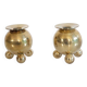 Pair of Scandinavian brass candlesticks 1970