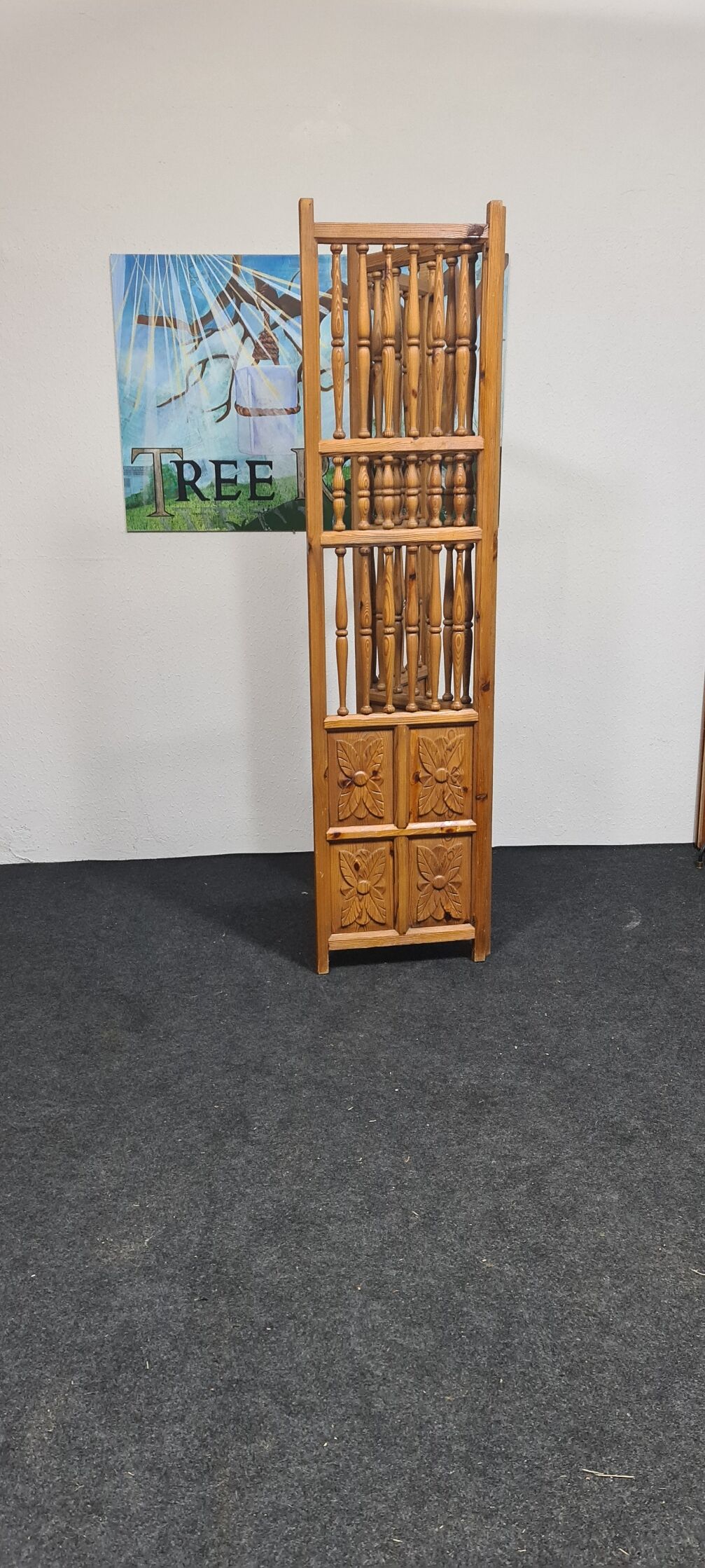 Vintage wooden carved room devider