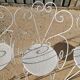 Garden furniture in white metal