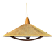 Large Mid-Century Teak and Sisal Cord Pendant from Temde Leuchten, 1960s