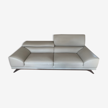 Canape 3-seater leather Roche Bobois