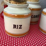 Stoneware pots LML Limoges shabby chic