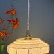 Vintage Art Deco glass pendant light in yellow Clichy.