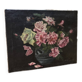 Oil on canvas bouquet