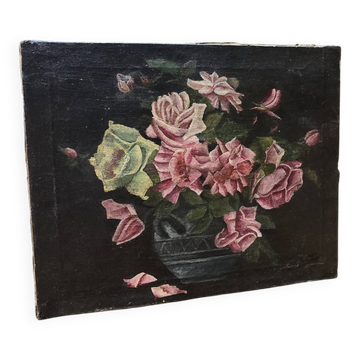Huile sur toile bouquet