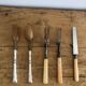 Silver metal serving cutlery