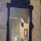 Miroir à fronton bois sculpté fin XIXème