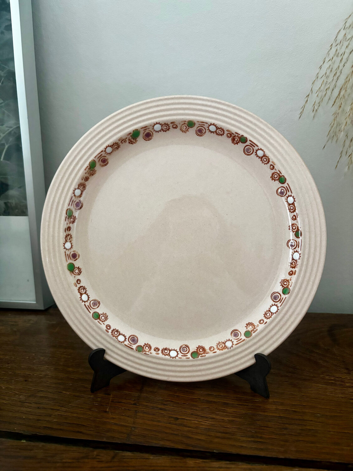 Vintage set of 6 Longwy Betty dessert plates.
