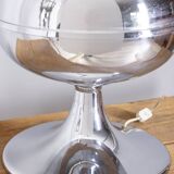 Large vintage 1970s table lamp in chromed metal, Italian design