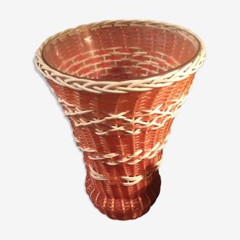 Vase vintage scoubidou