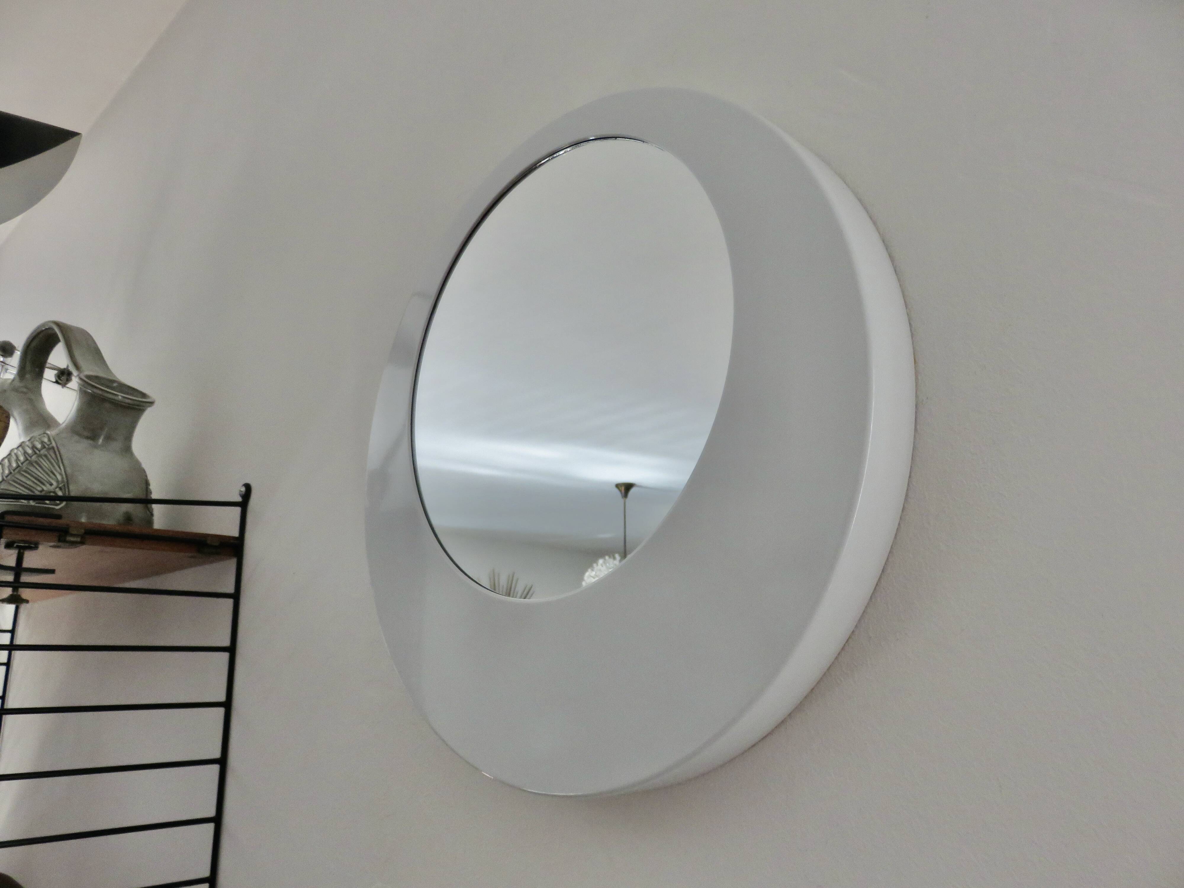 "Off-centre" or asymmetrical mirror, 1980s - 1990s.
