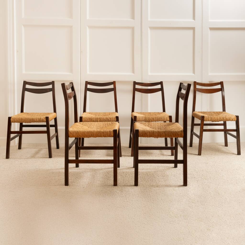 6 Italian chairs - Italy 1960s