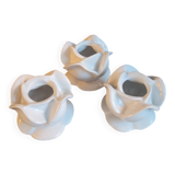 Trio of Limoges porcelain candlesticks