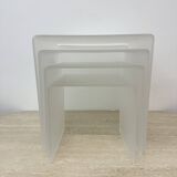 Set of 4 lucite nesting tables , 1970s